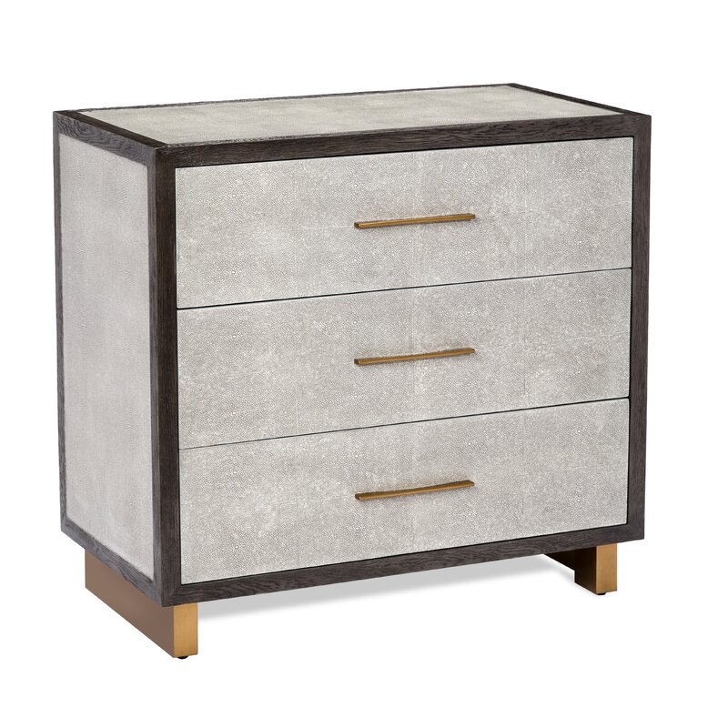 Interlude Maia 3 Drawer Chest - Grey - Image 0