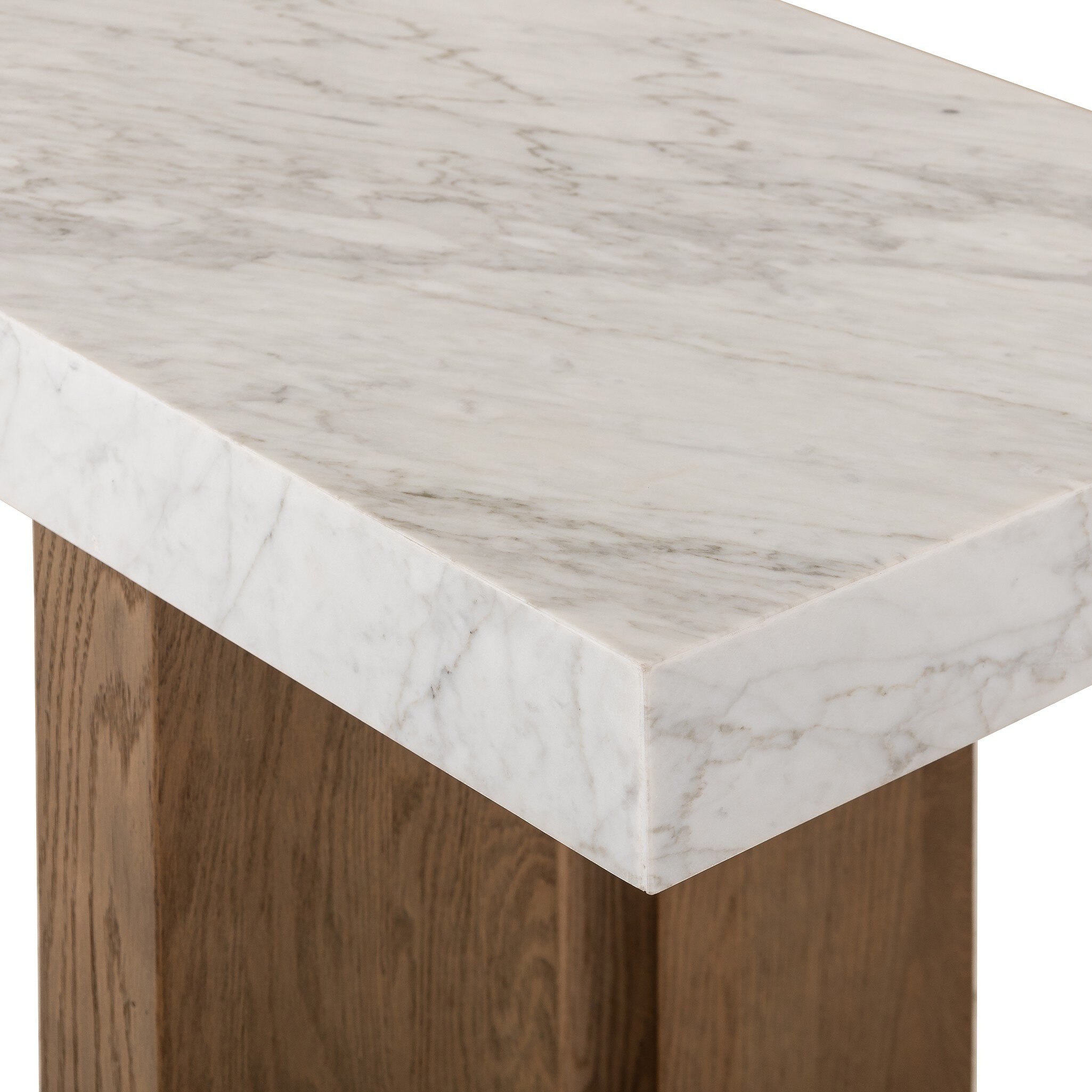 Olympia Console Table - White Carrara Marble - Image 5