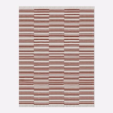 Stacked Stripes Rug, Midnight, 8'x10' - Image 1