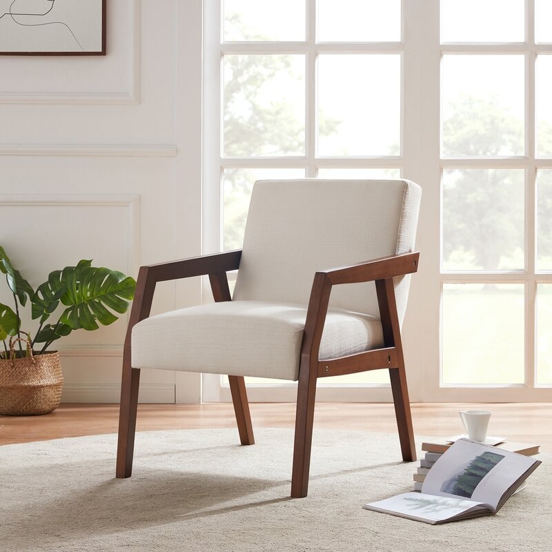 George Oliver Arm Chair, White - Image 4