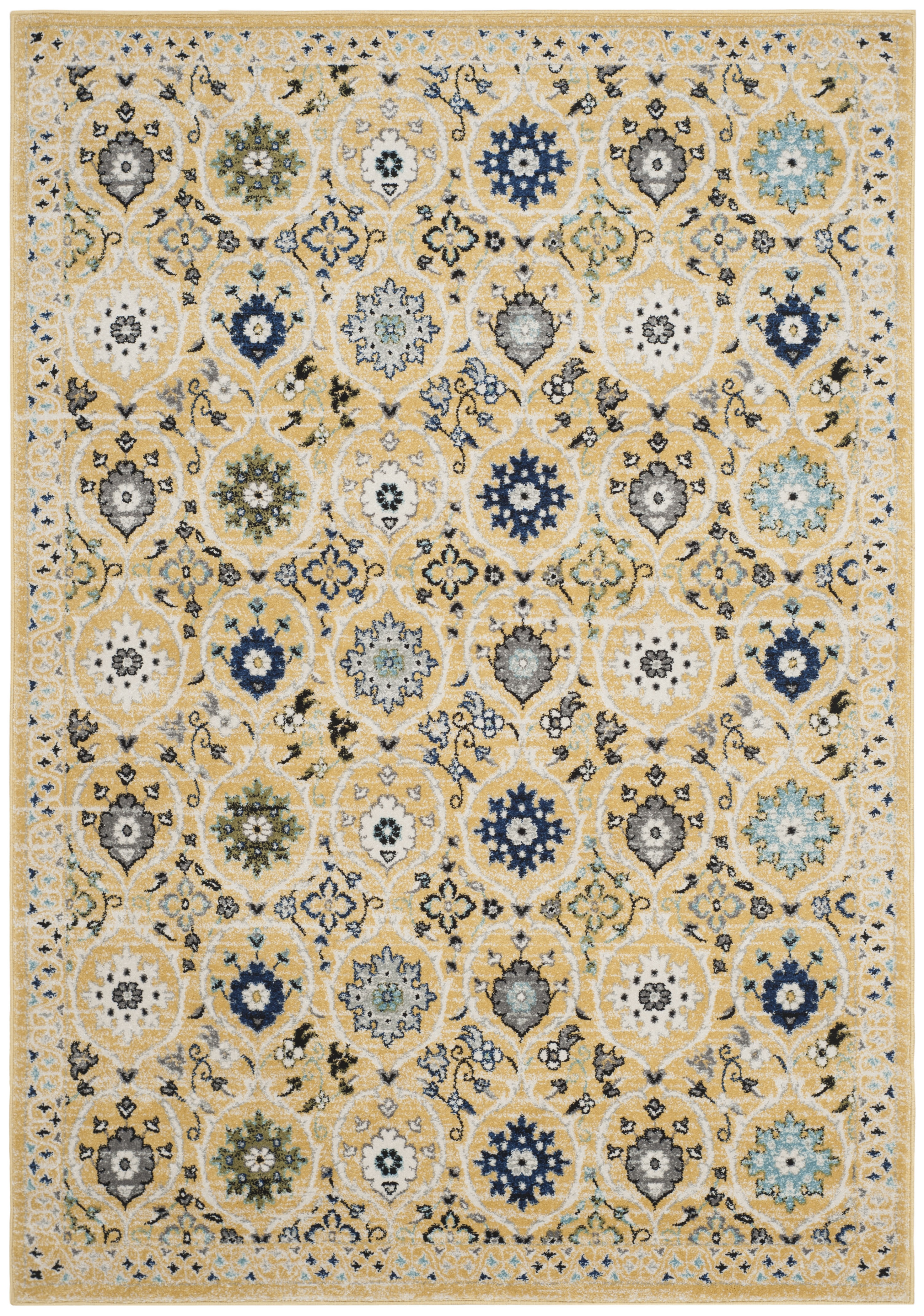 Arlo Home Woven Area Rug, EVK210B, Gold/Ivory,  4' X 6' - Image 0