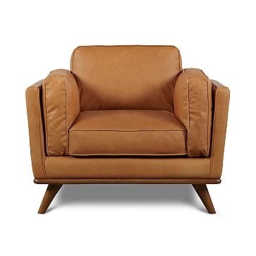 Zander Chair, Down Blend, Vegan Leather, Saddle, Almond - Image 2