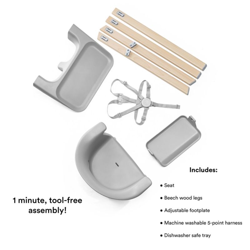 Stokke Clikk White High Chair with Adjustable Footrest - Image 7