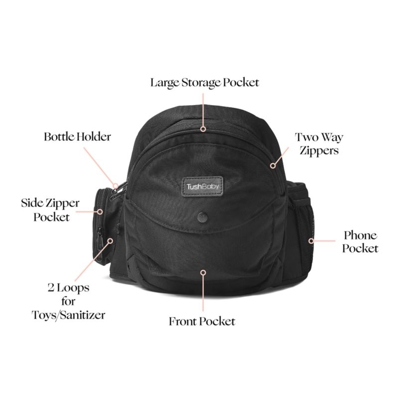 Tushbaby Black Hip Seat Baby Carrier - Image 3