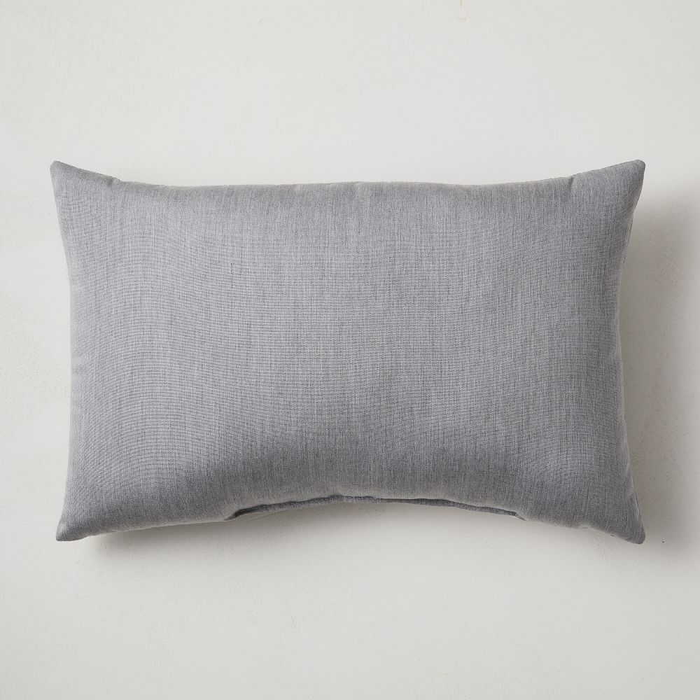Sunbrella Indoor/Outdoor Canvas Pillow, 16"x24", Granite - Image 0