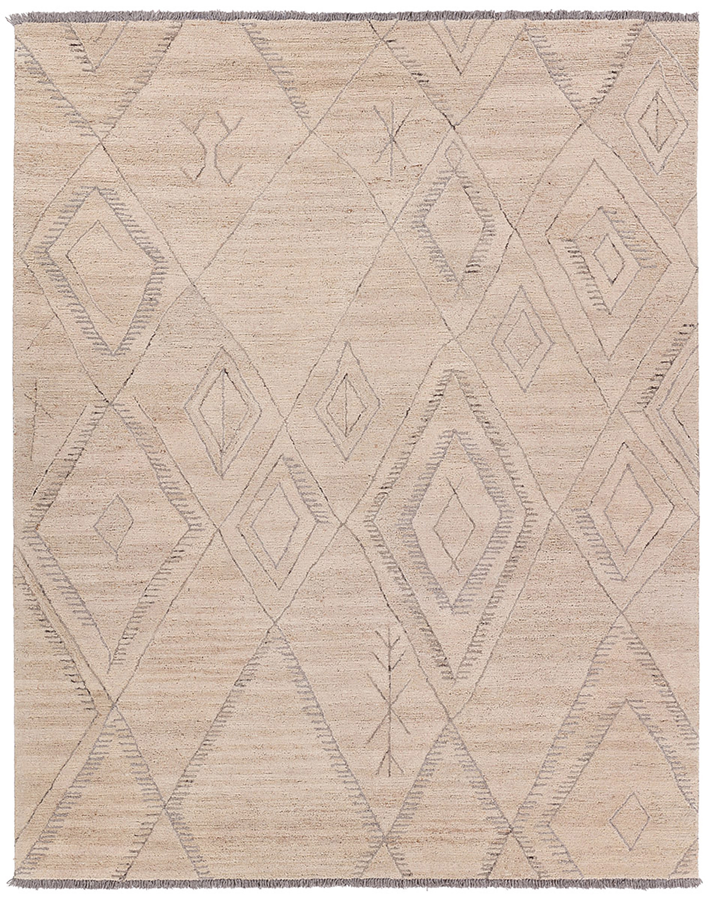 Anisah HAD01 Handmade Trellis Brown and Gray Area Rug (9'x12') - Image 0