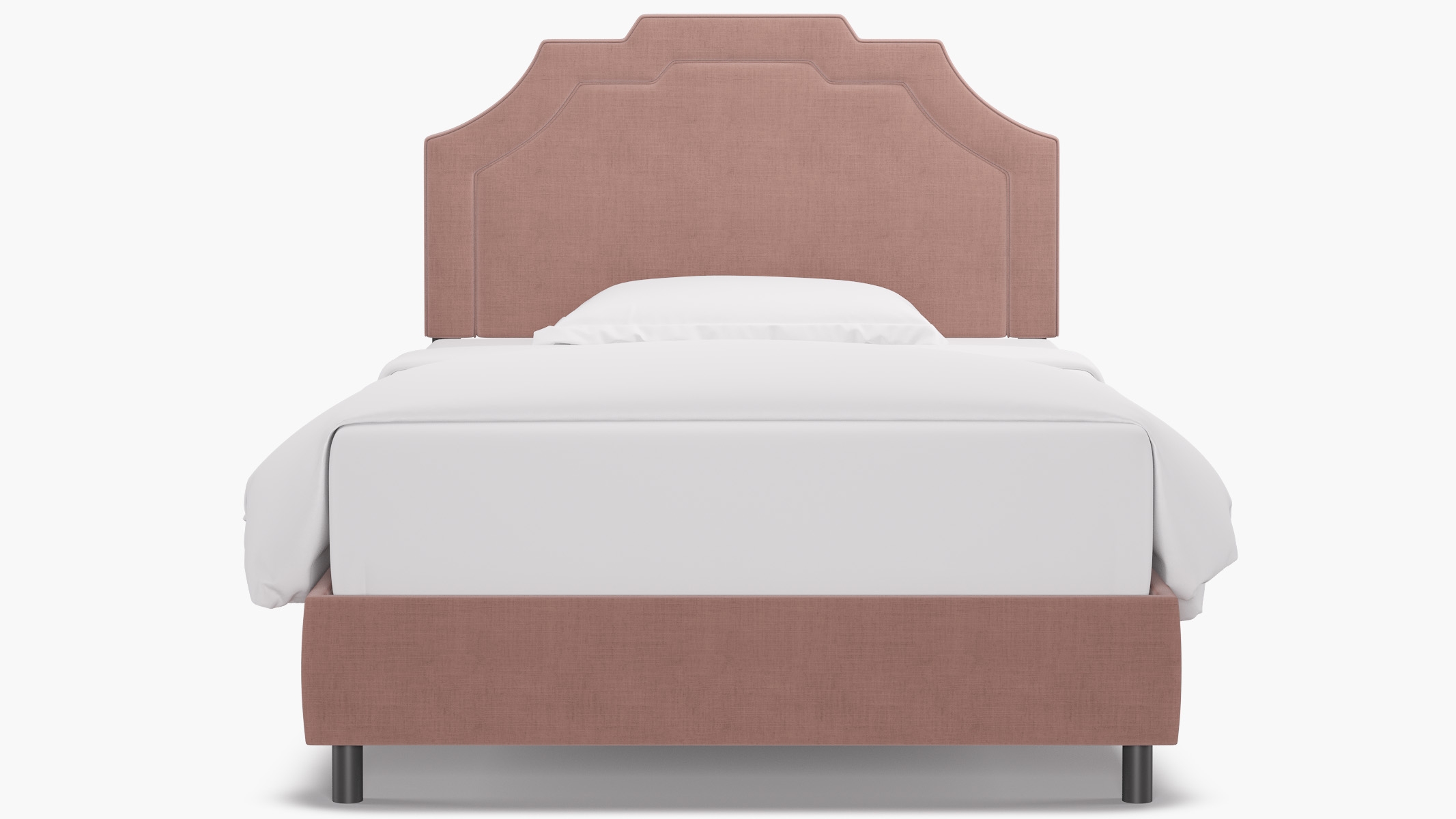 Art Deco Bed, Blush Everyday Linen, Full - Image 0