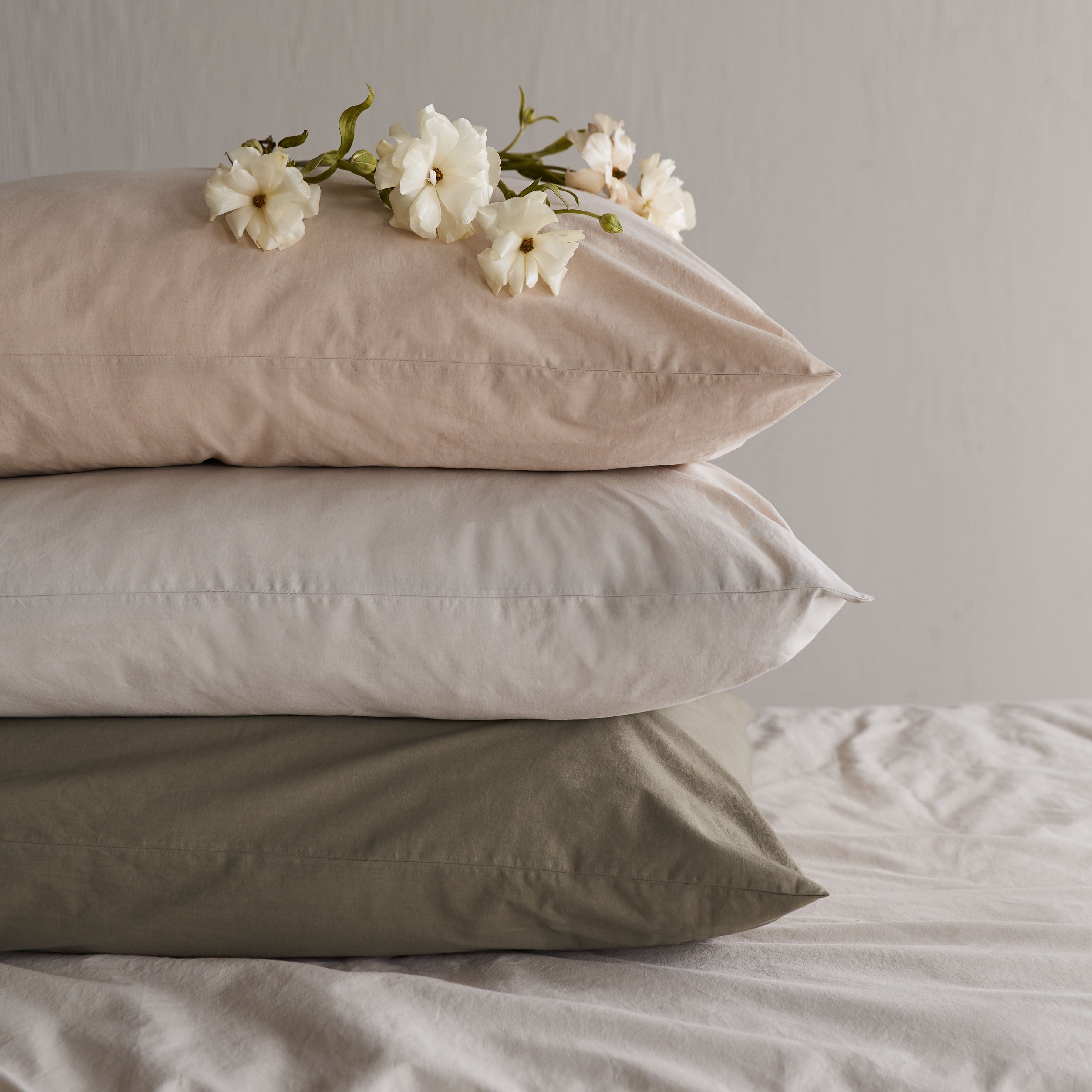 The Citizenry Organic Stonewashed Percale Pillowcases | Standard | White - Image 9