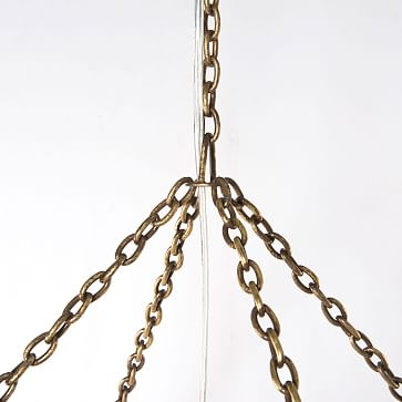 Grand Waterfall Chandelier - Round, Gold Leaf - Image 3