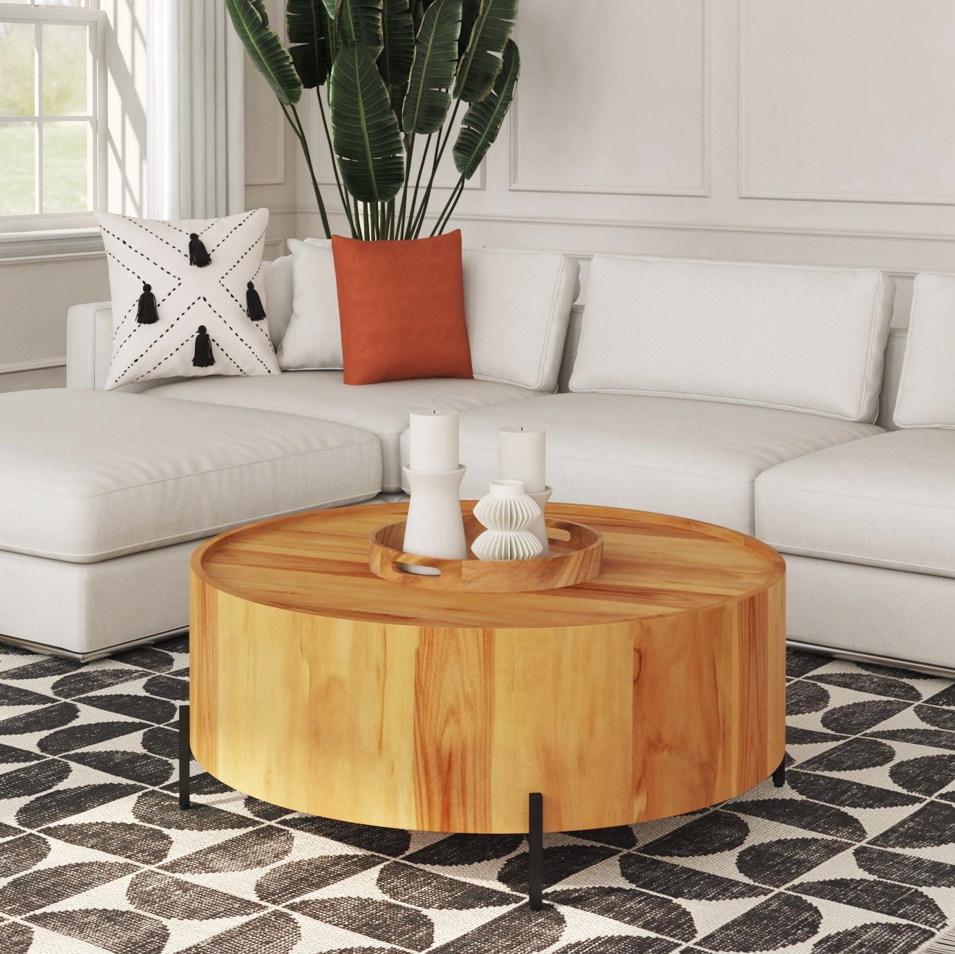 Tori Natural Teak Coffee Table - Image 3