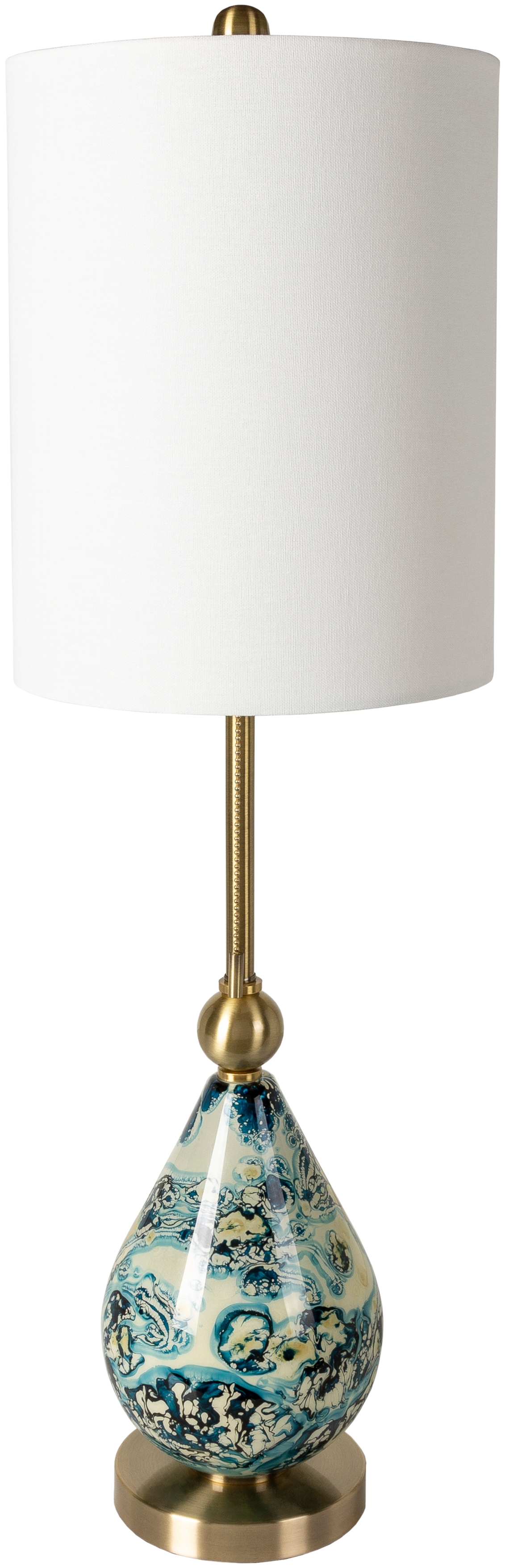 Snicarte Aqua Painted 33"H x 10"W x 10"D Accent Table Lamp - Image 0