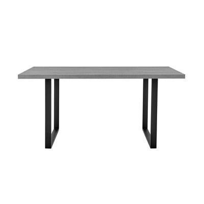 Handrahan Dining Table With Charcoal Top And Black Base - Image 0