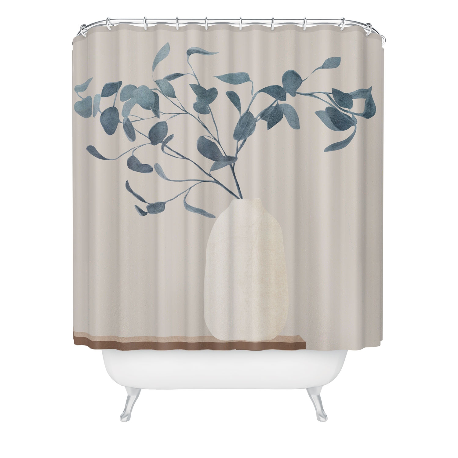 Eucalyptus Ii by City Art - Shower Curtain Standard 71" x 74" with Rings - Image 0