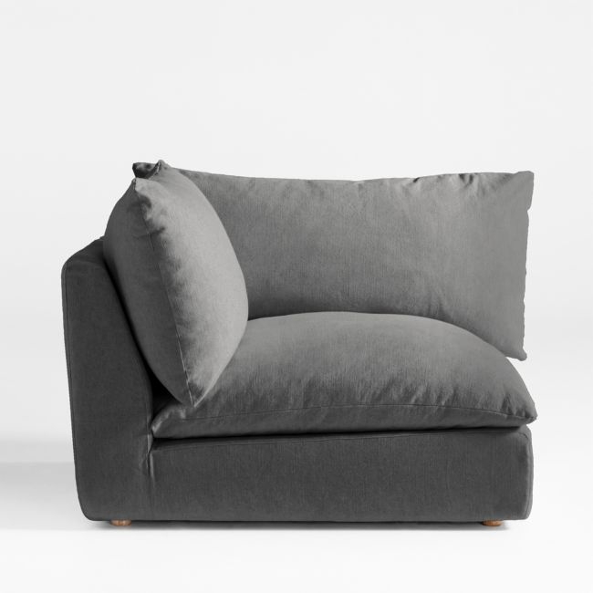 Unwind Corner Slipcovered Sectional Piece - Image 0