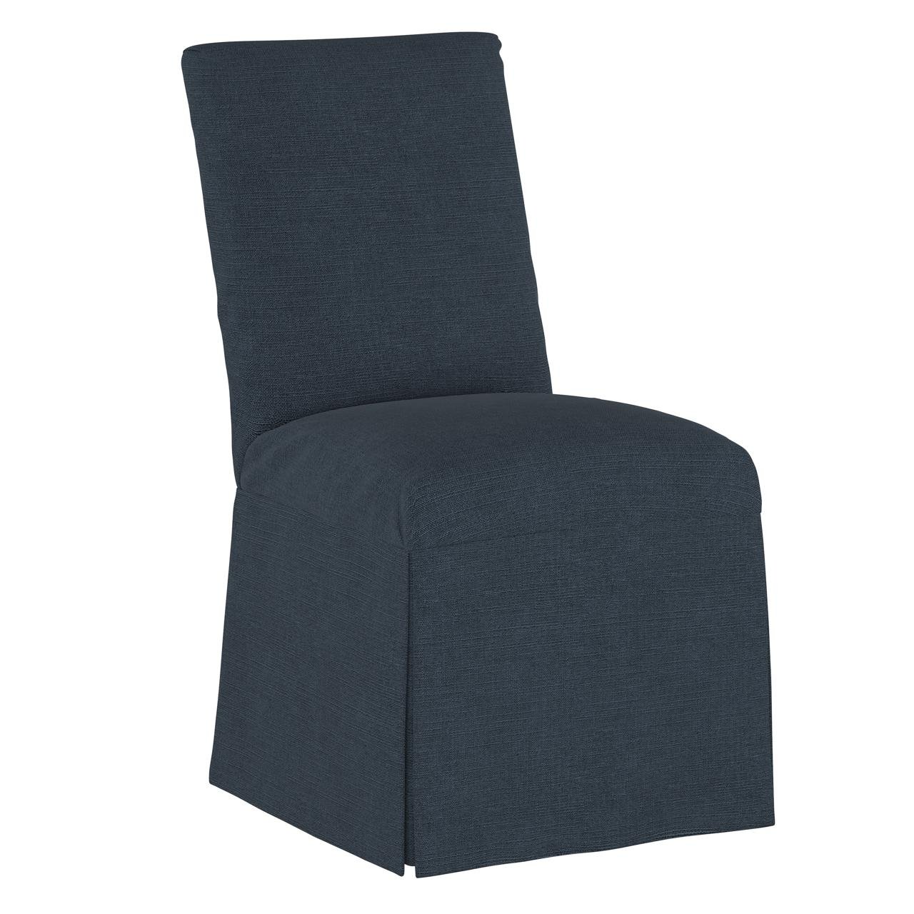 Alice Slipcover Dining Chair in Linen Navy - Image 0