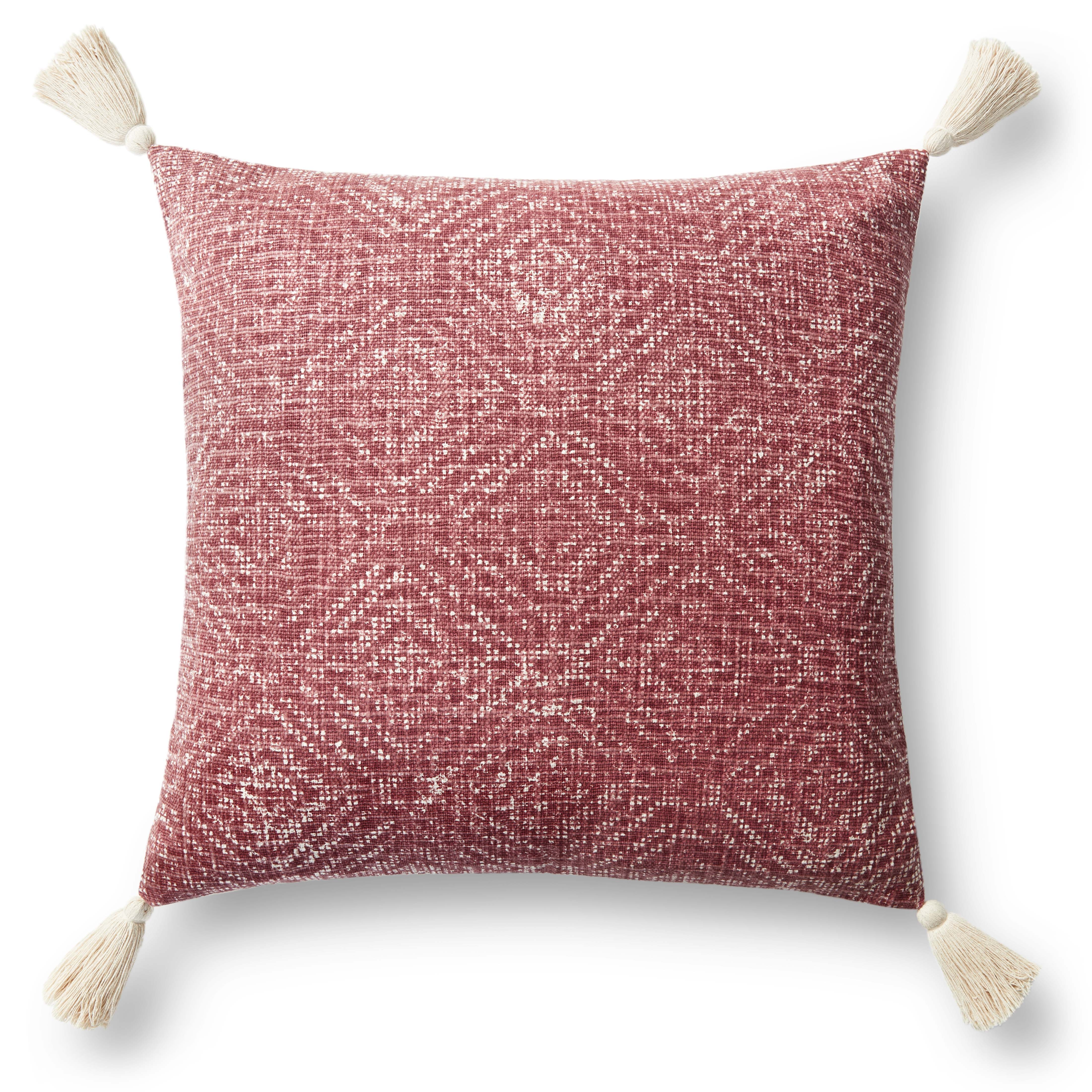 Loloi Pillows Red 22" x 22" Cover w/Down - Image 0