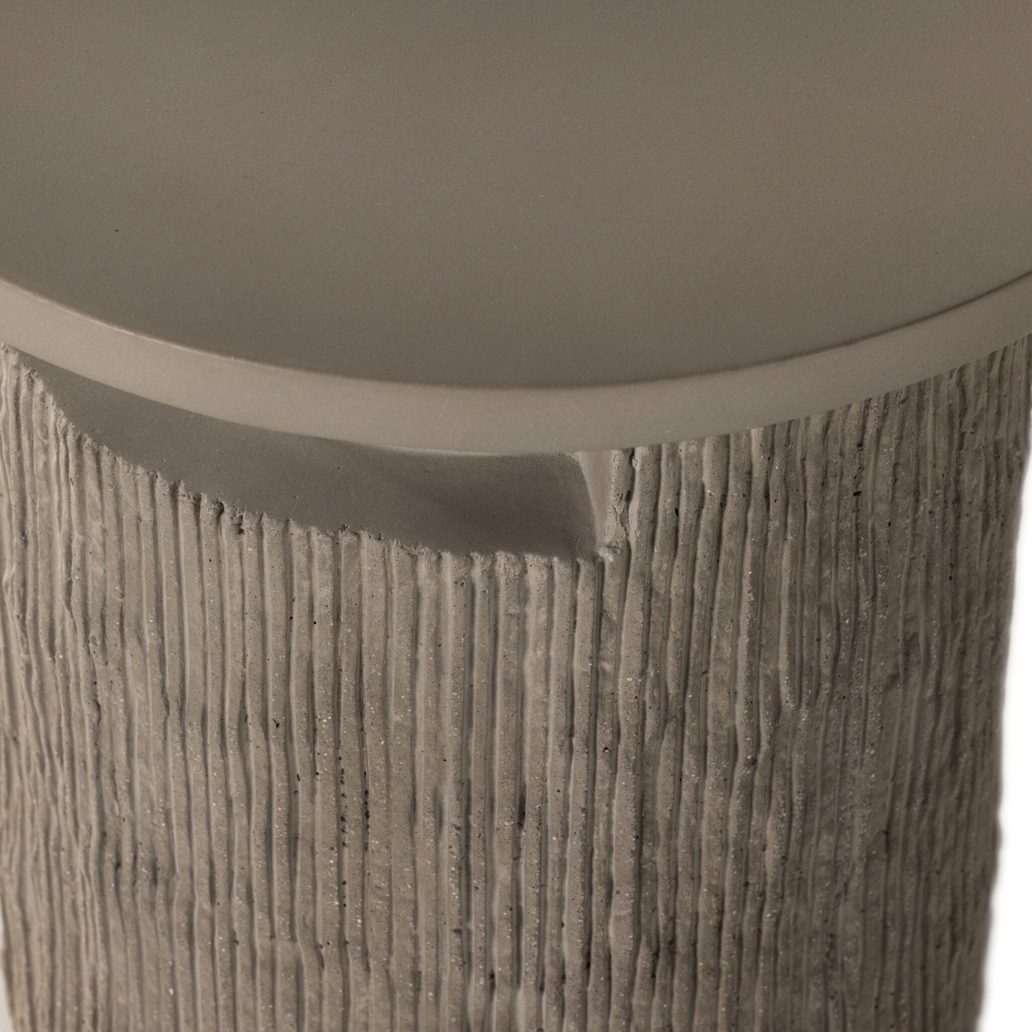 Huron Outdoor End Table - Flint Concrete - Image 9