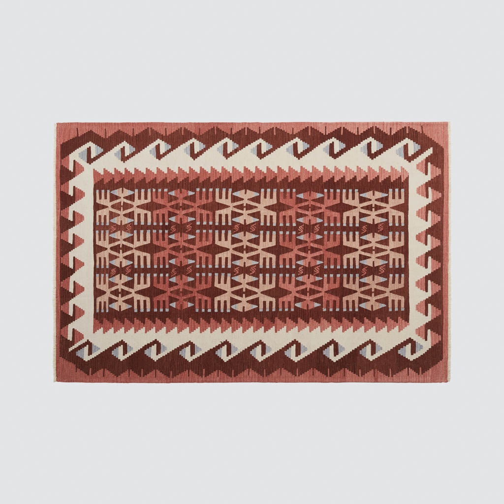 The Citizenry Pasha Handwoven Kilim Area Rug | 9' x 12' | Red - Image 3