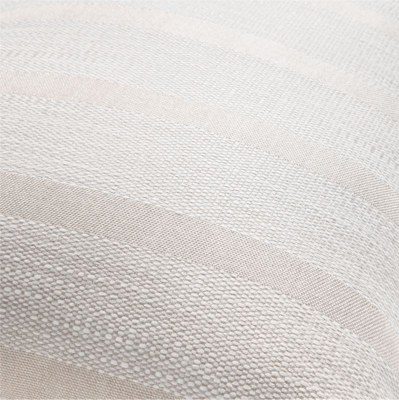 Sunbrella ® Flashy Stripe 24"x16" Sand Beige Outdoor Throw Pillow - Image 1