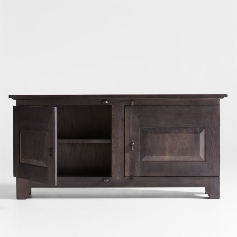 Basque 68" Charcoal Grey Wood Credenza - Image 1
