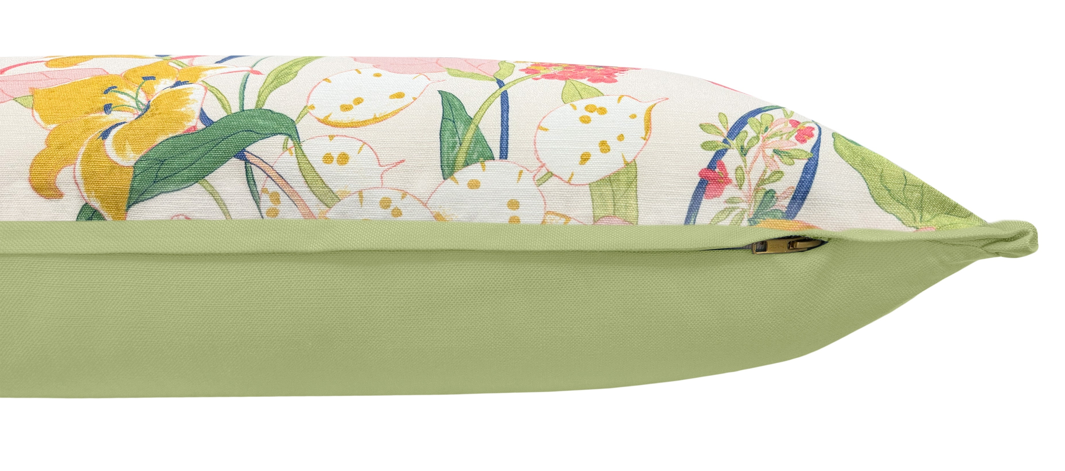 THE XL LUMBAR :: WATERLILY // BLUSH | LDC - Sample 4" X 4" / CORDING / Celadon - Image 0