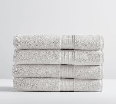 Hydrocotton Organic Bath Towels, Gray Mist, Set of 4 - Image 0