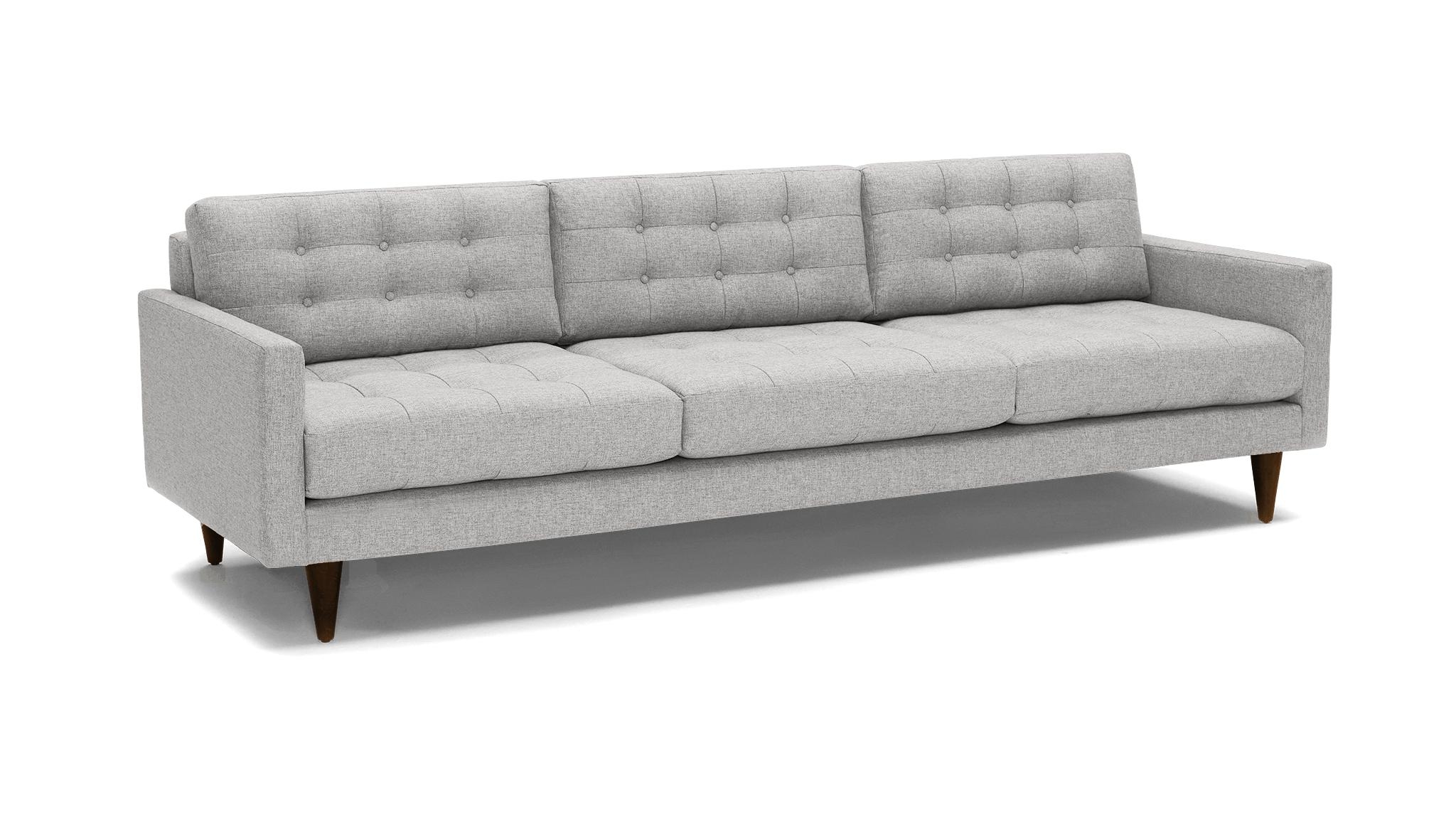 Gray Eliot Mid Century Modern Grand Sofa - Sunbrella Premier Fog - Mocha - Image 1