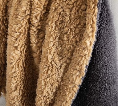 Fireside Cozy Reversible Throw, 50 x 60", Ivory/Neutral - Image 3