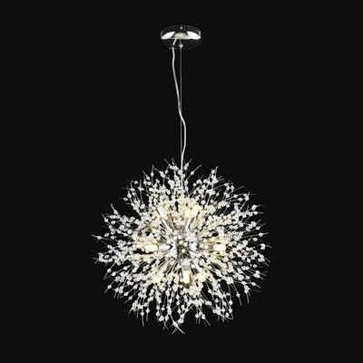 Tribble 8 - Light Unique Sphere Chandelier with Hand Blown Glass Accents - Image 0