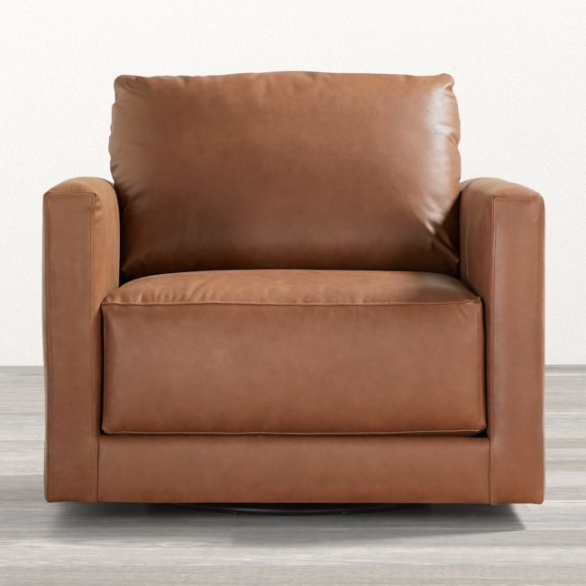 Gather Deep Leather Swivel Chair - Image 6
