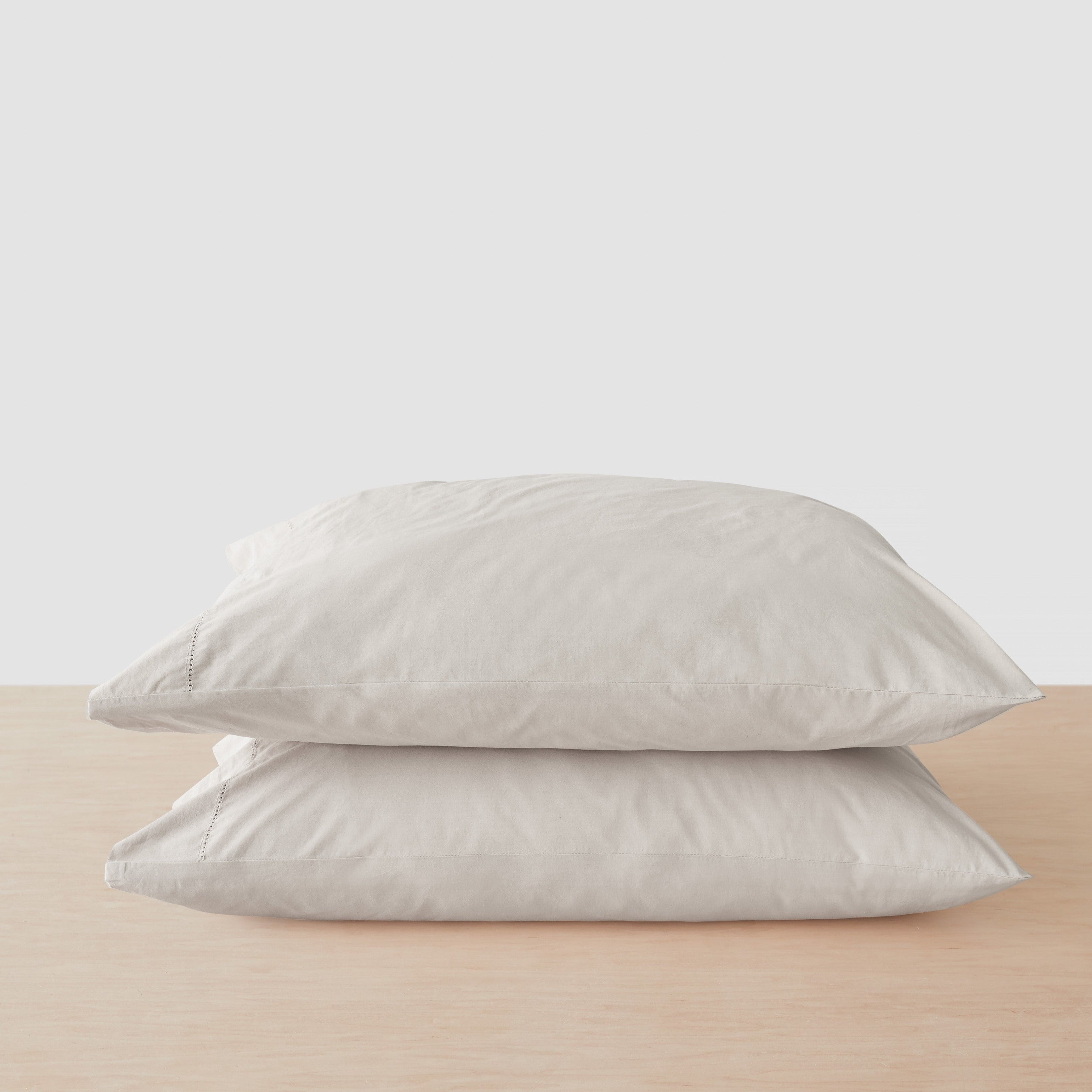 The Citizenry Organic Stonewashed Percale Pillowcases | Standard | Grey - Image 0