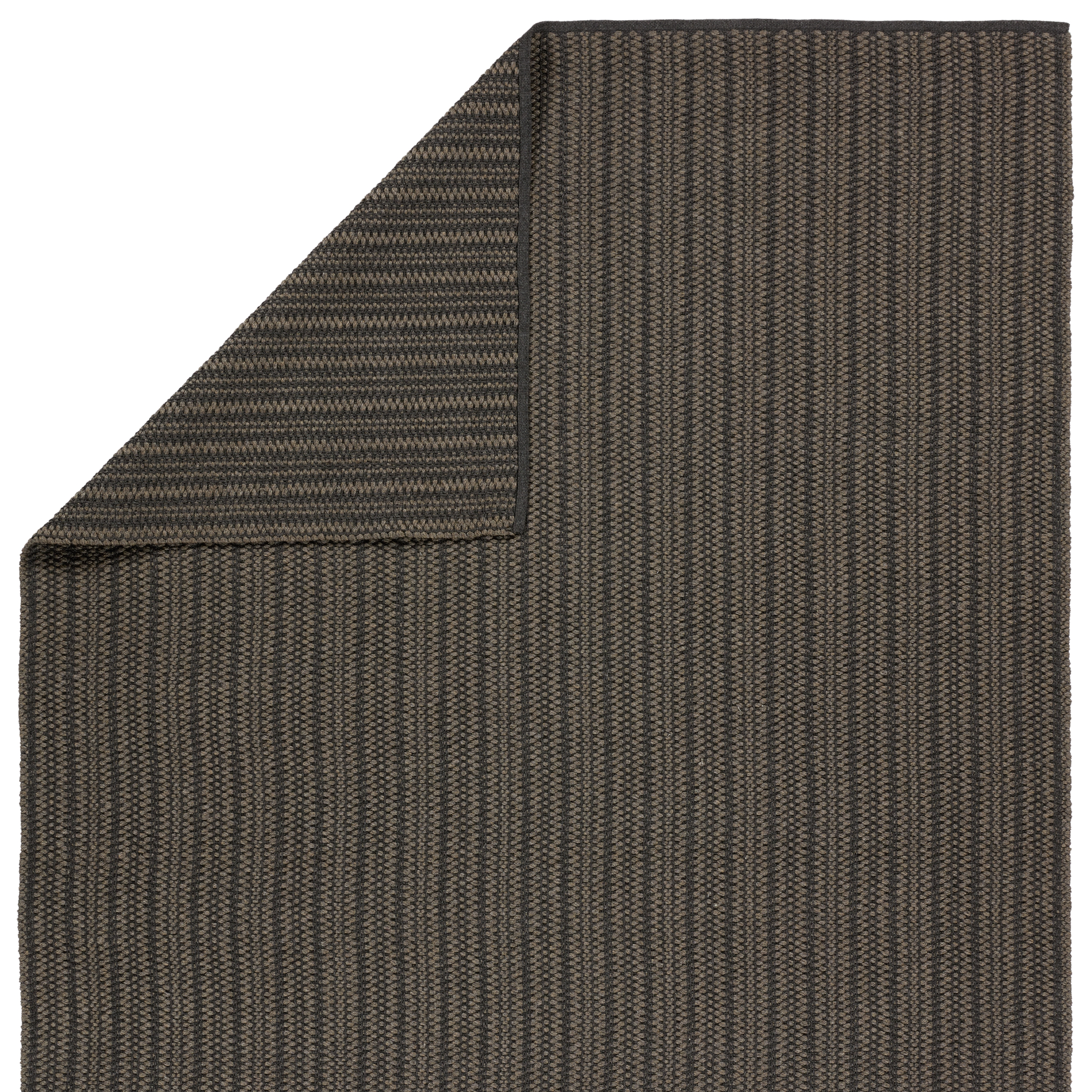 Elmas Handmade Indoor/Outdoor Striped Gray/Charcoal Area Rug (9'X12') - Image 2