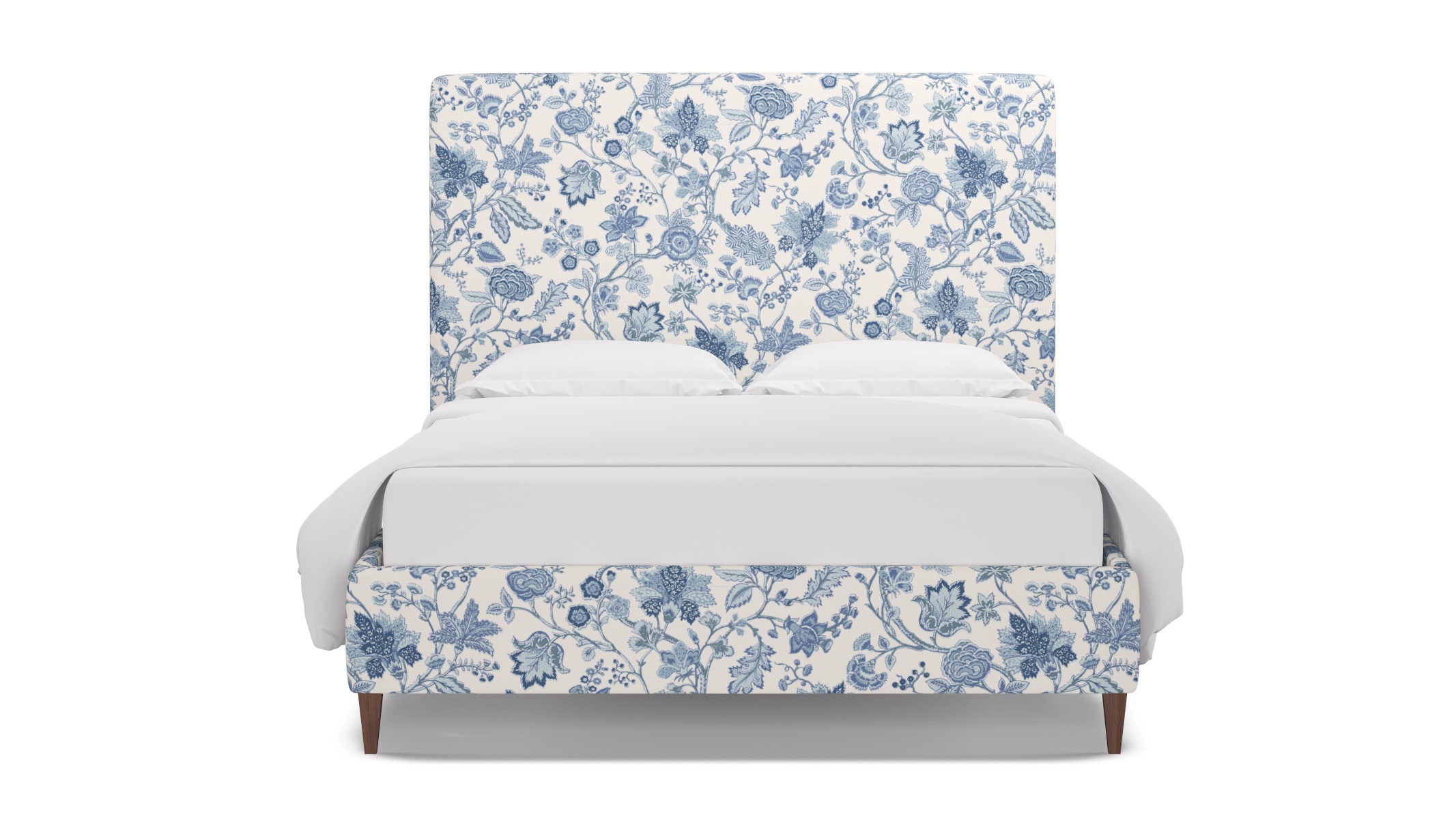 Classic Bed, Delft La Vendee, Walnut Square Tapered Leg, King - Image 0