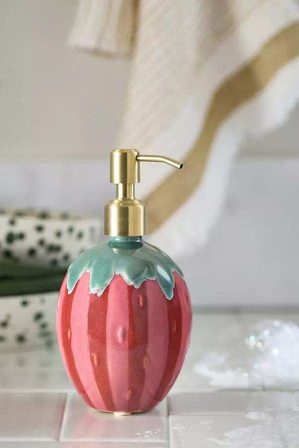 Meyer Ceramic Strawberry Soap Dispenser - Image 0