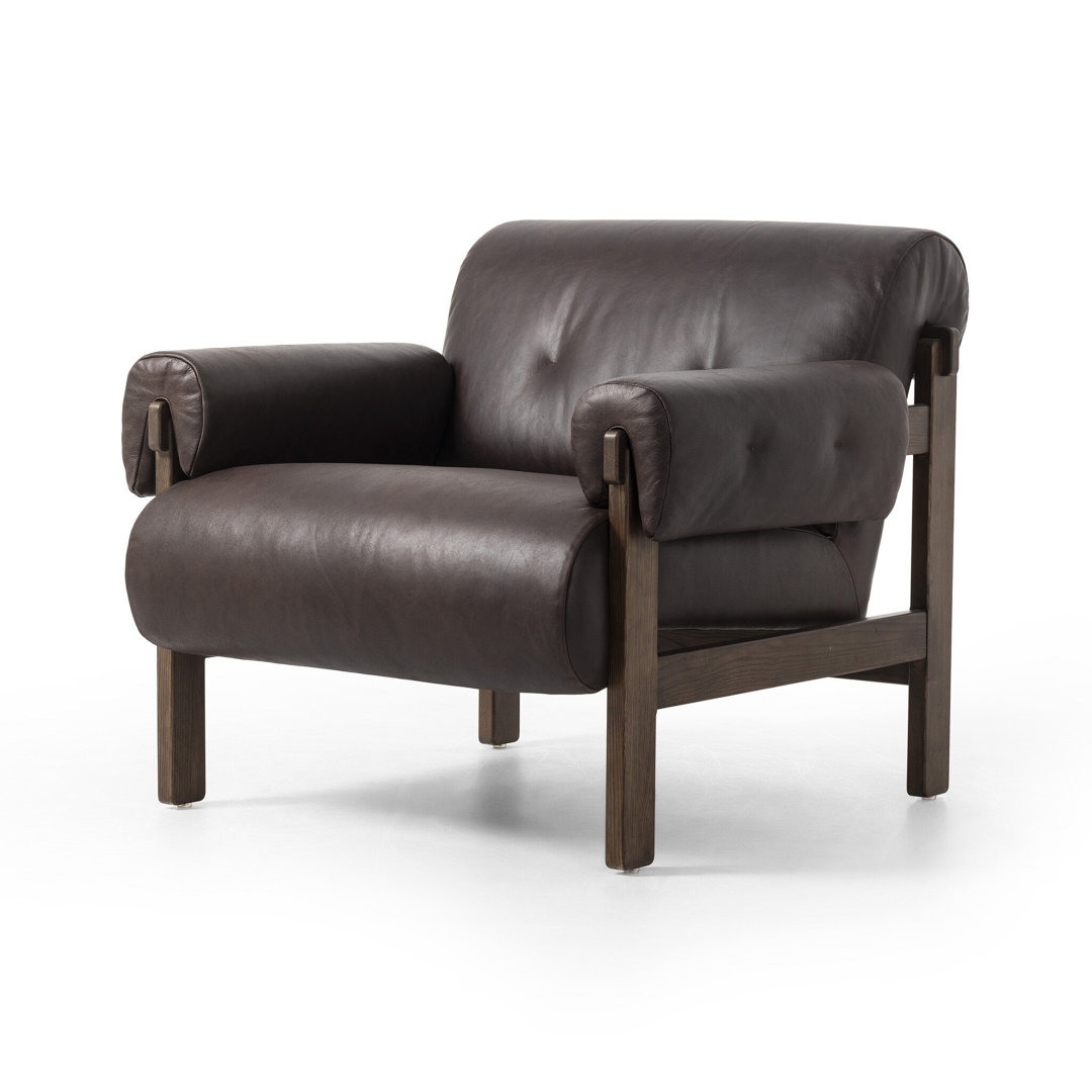 Four Hands Cora Genuine Leather Armchair - Image 0