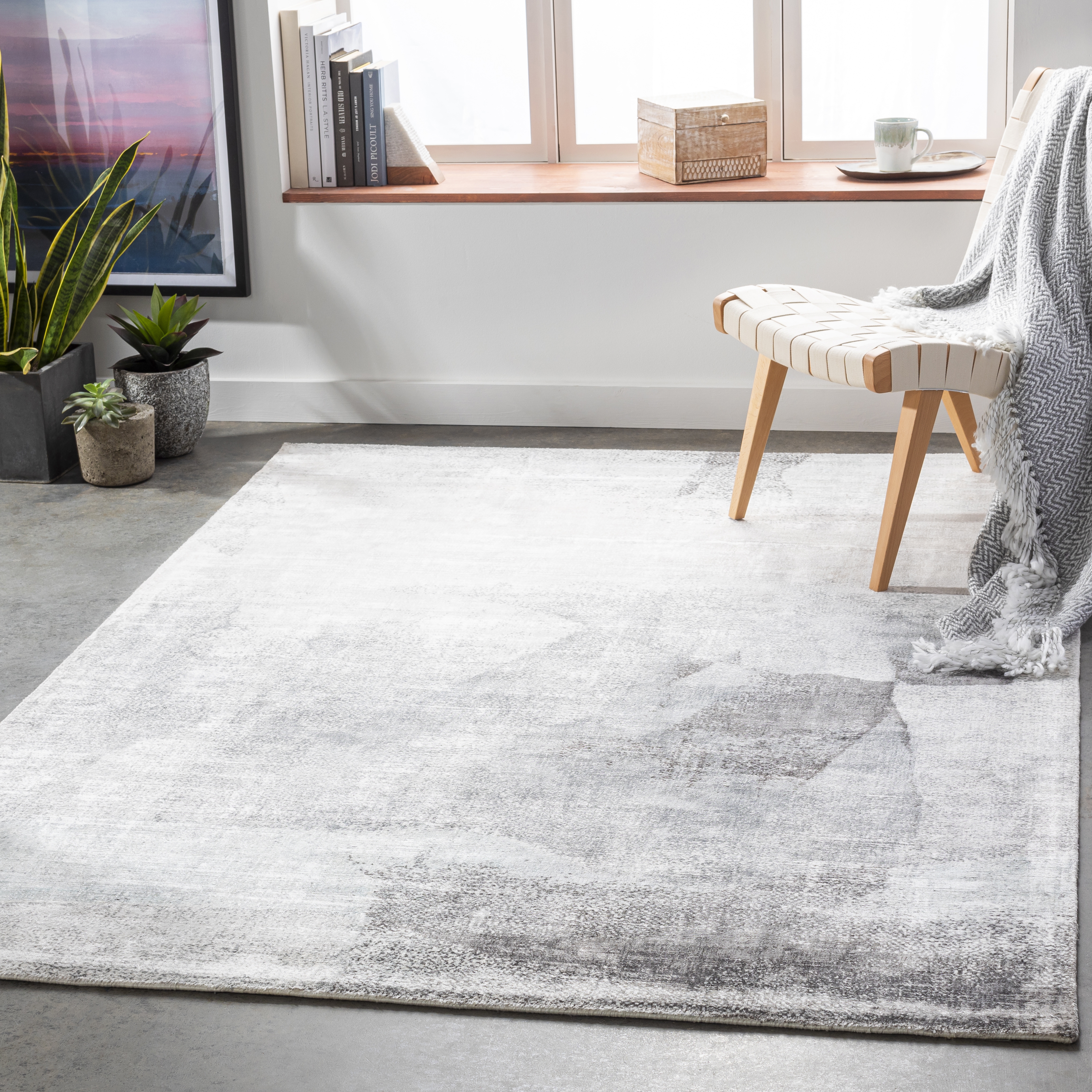 Park Avenue Gray Indoor 8' x 10' Handmade Rug - Image 1