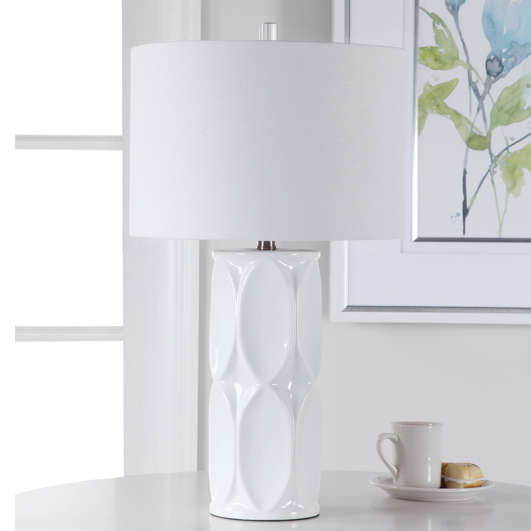 Sinclair White Table Lamp - Image 2