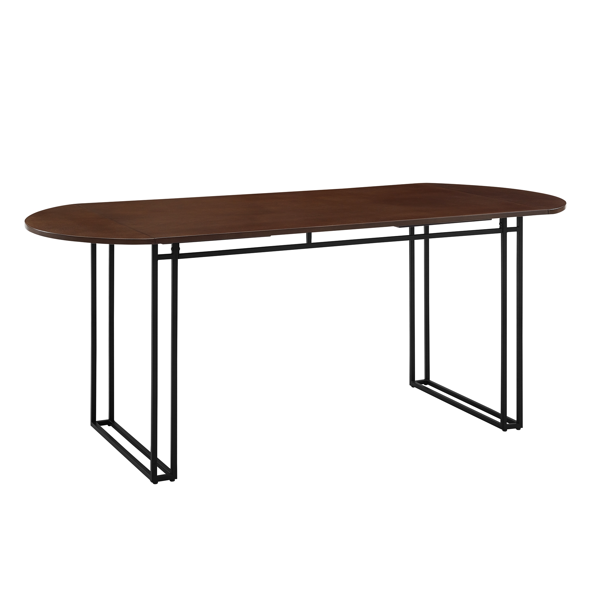 Weber 72" Oval Drop Leaf Dining Table - Walnut - Image 0