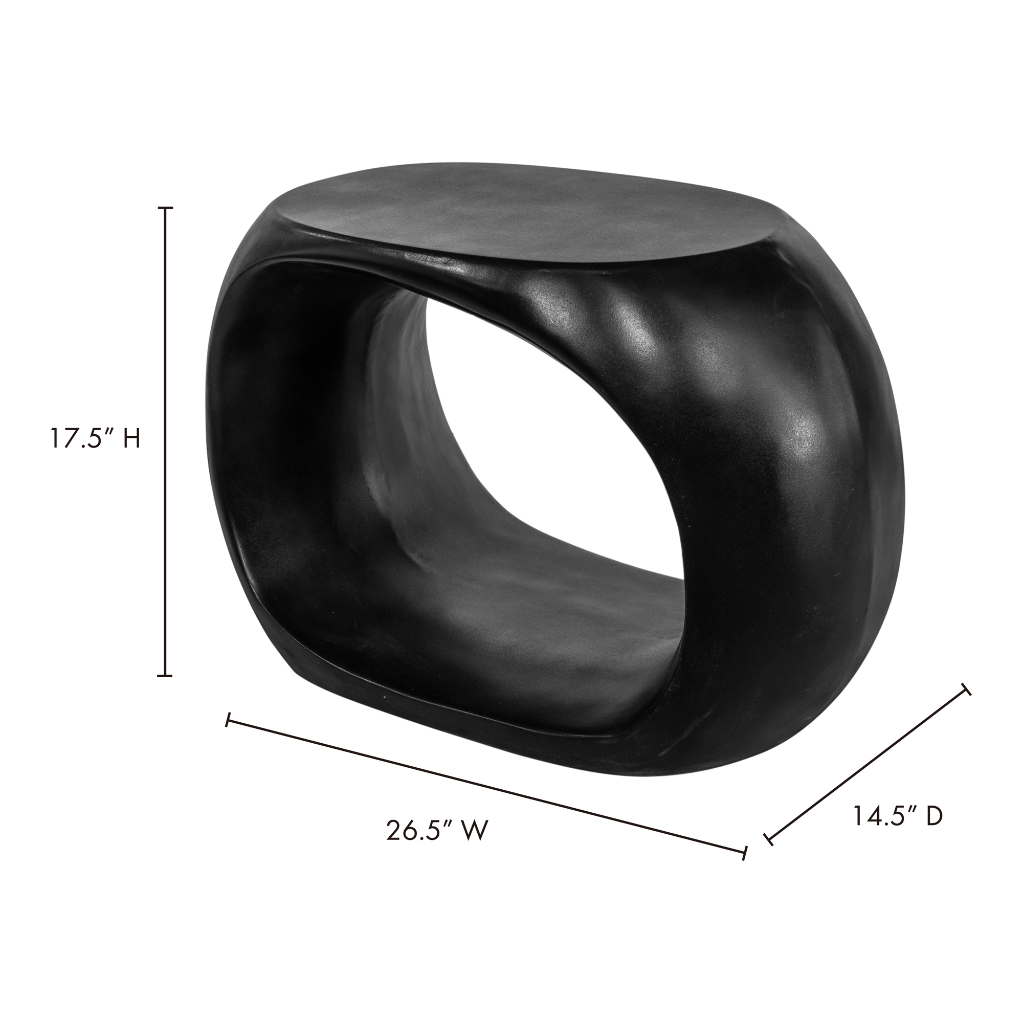 Albers Outdoor Stool Black - Image 5