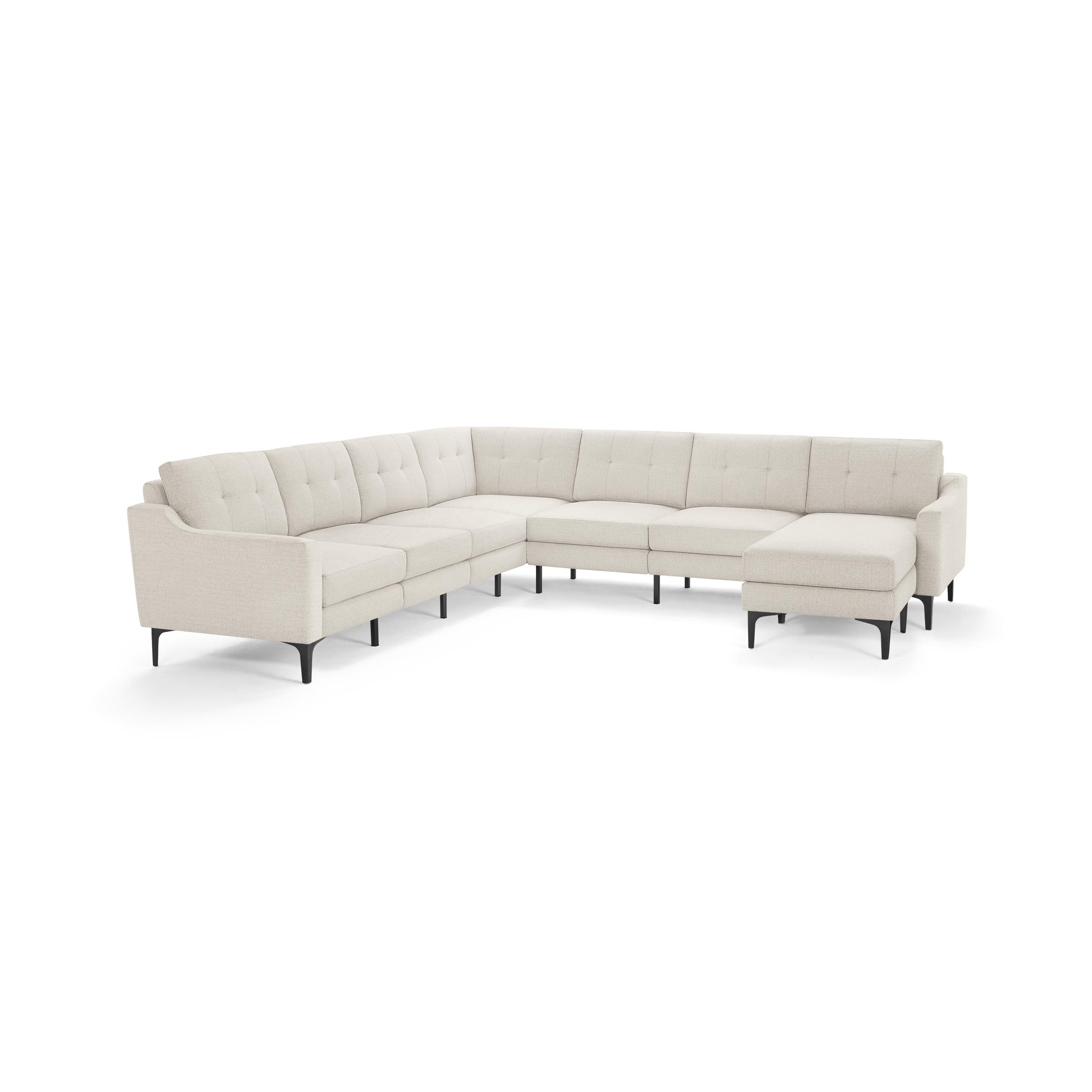 Nomad 7-Seat Corner Sectional with Chaise in Ivory - Image 0