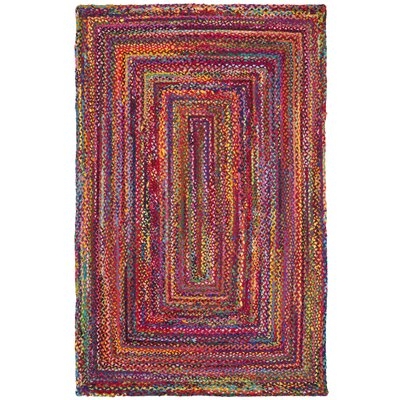 Smalling Hand-Knotted Cotton Red/Orange/Yellow Rug - Image 0