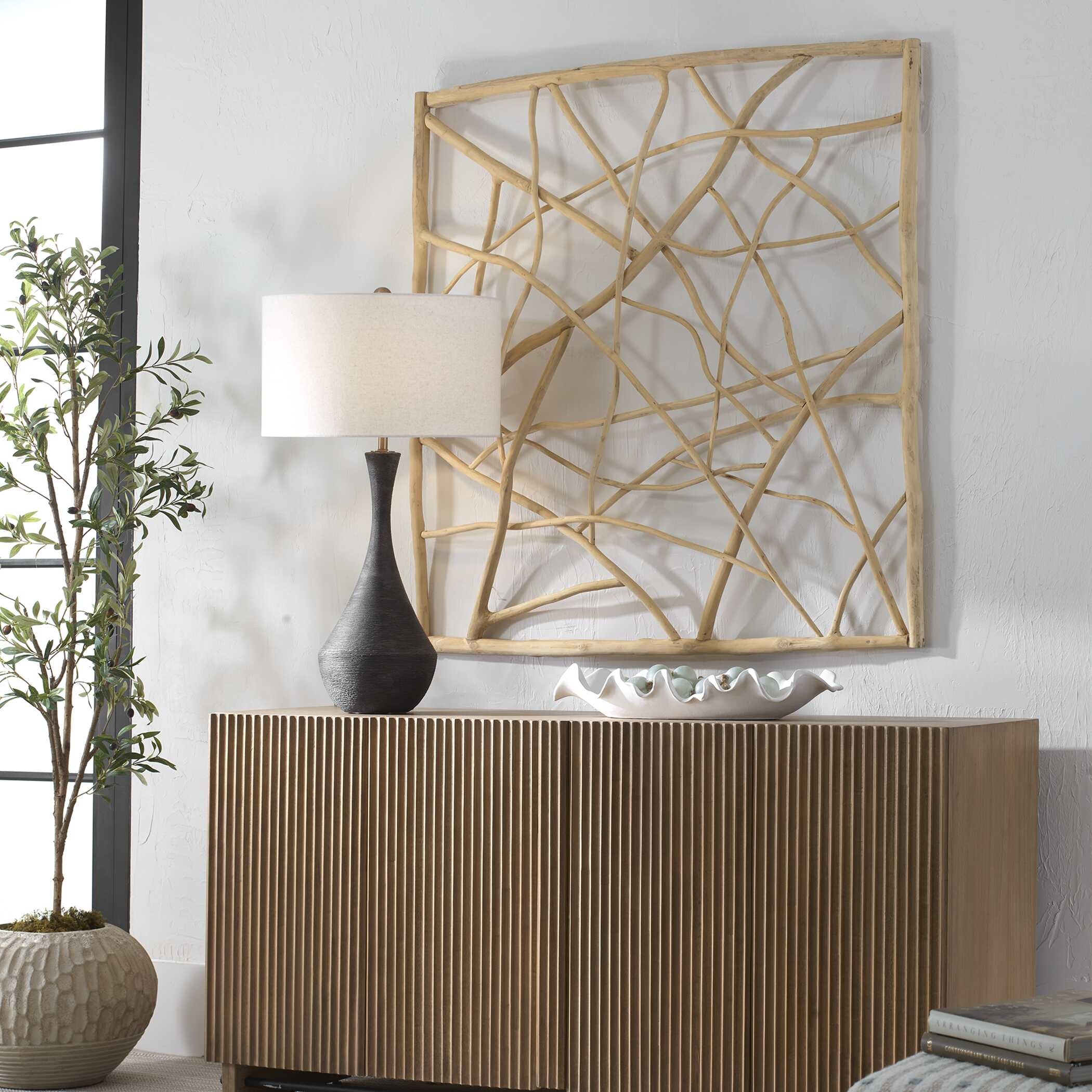 Tangled Up Outdoor Teak Wall Decor - Image 1