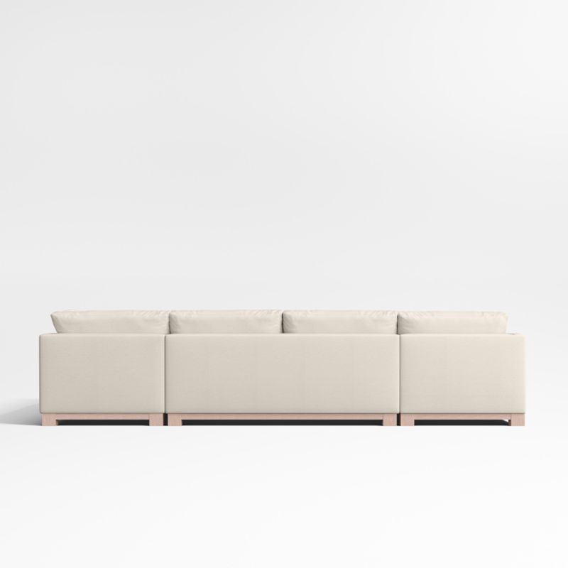 Gather Wood Base 4-Piece L-Shaped Sectional Sofa with Chaise Lounge - Image 3