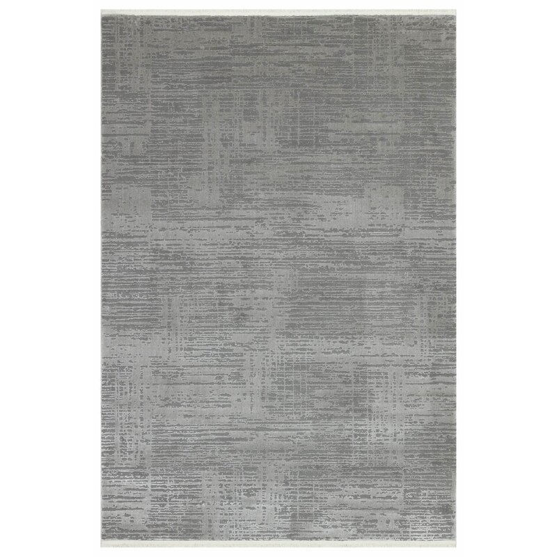 Bespoky Vintage Rugs Gray Area Rug Rug Size: Rectangle 4' x 5'11" - Image 0