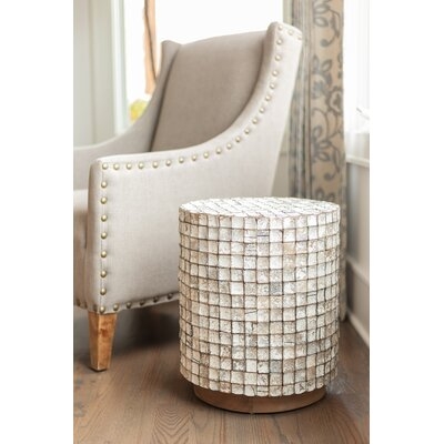 Teres Solid Wood Drum End Table - Image 0