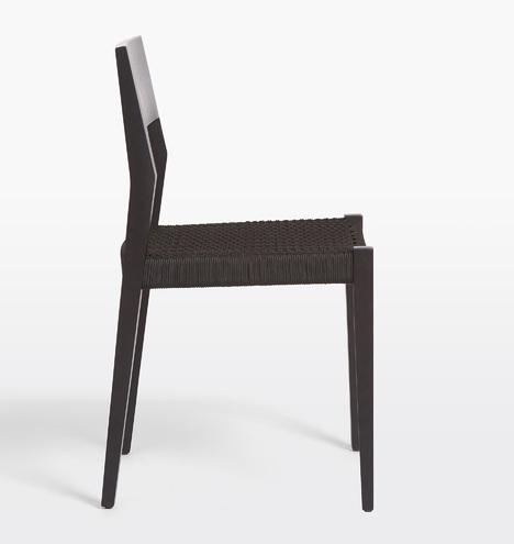 Bayley Black Ash Side Chair with Woven Black Rope Seat - Image 2