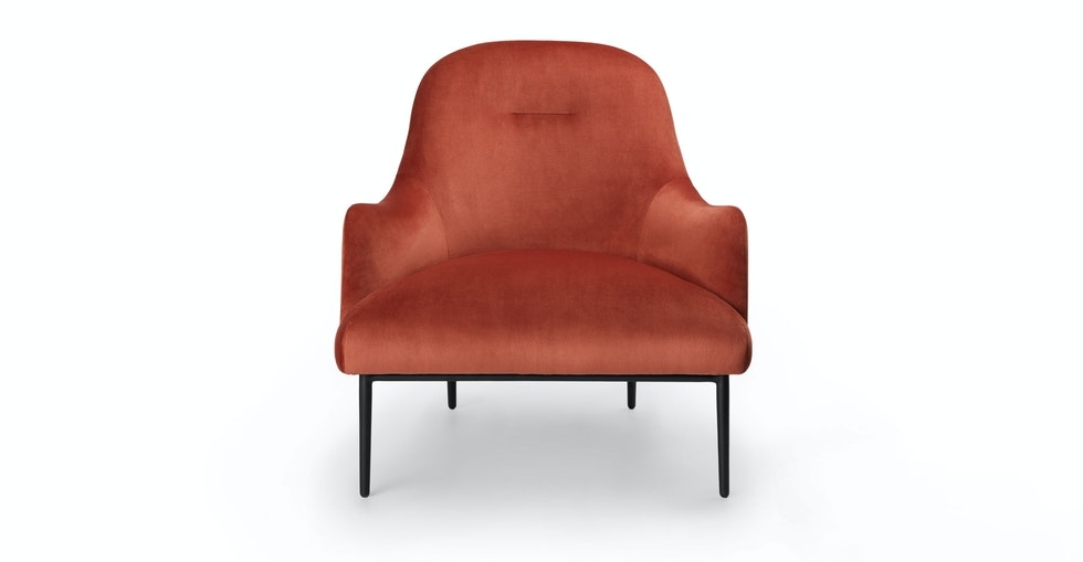 Embrace Currant Red Lounge Chair - Image 0