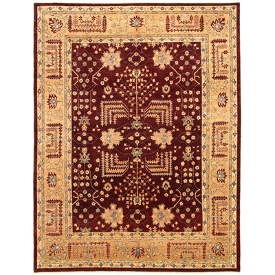 One-of-a-Kind Adwik Hand-Knotted 2010s Chobi Dark Red/Light Brown 8'2" x 10'7" Wool Area Rug - Image 0