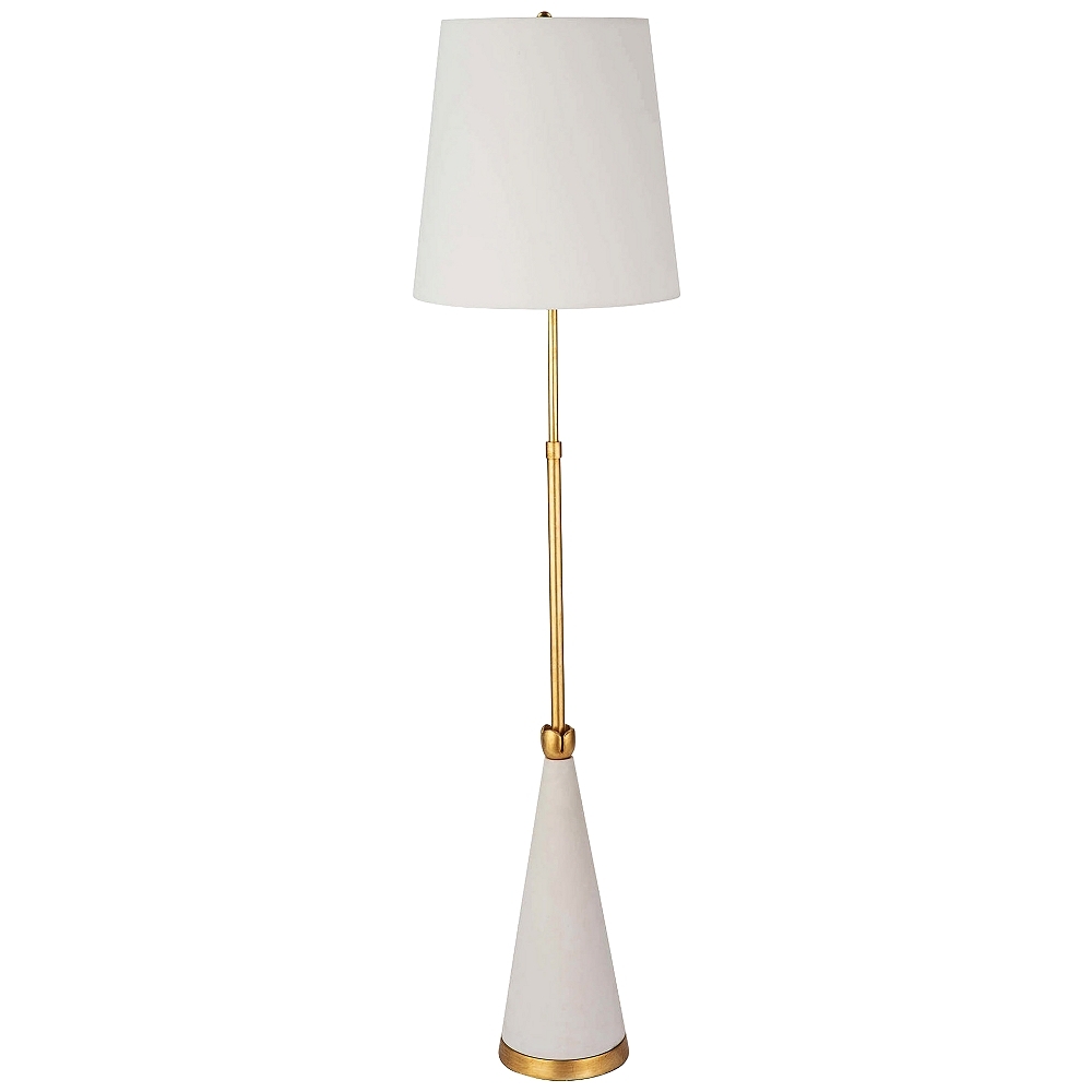 Regina Andrew Design Juniper White and Gold Floor Lamp - Style # 86T95 - Image 0