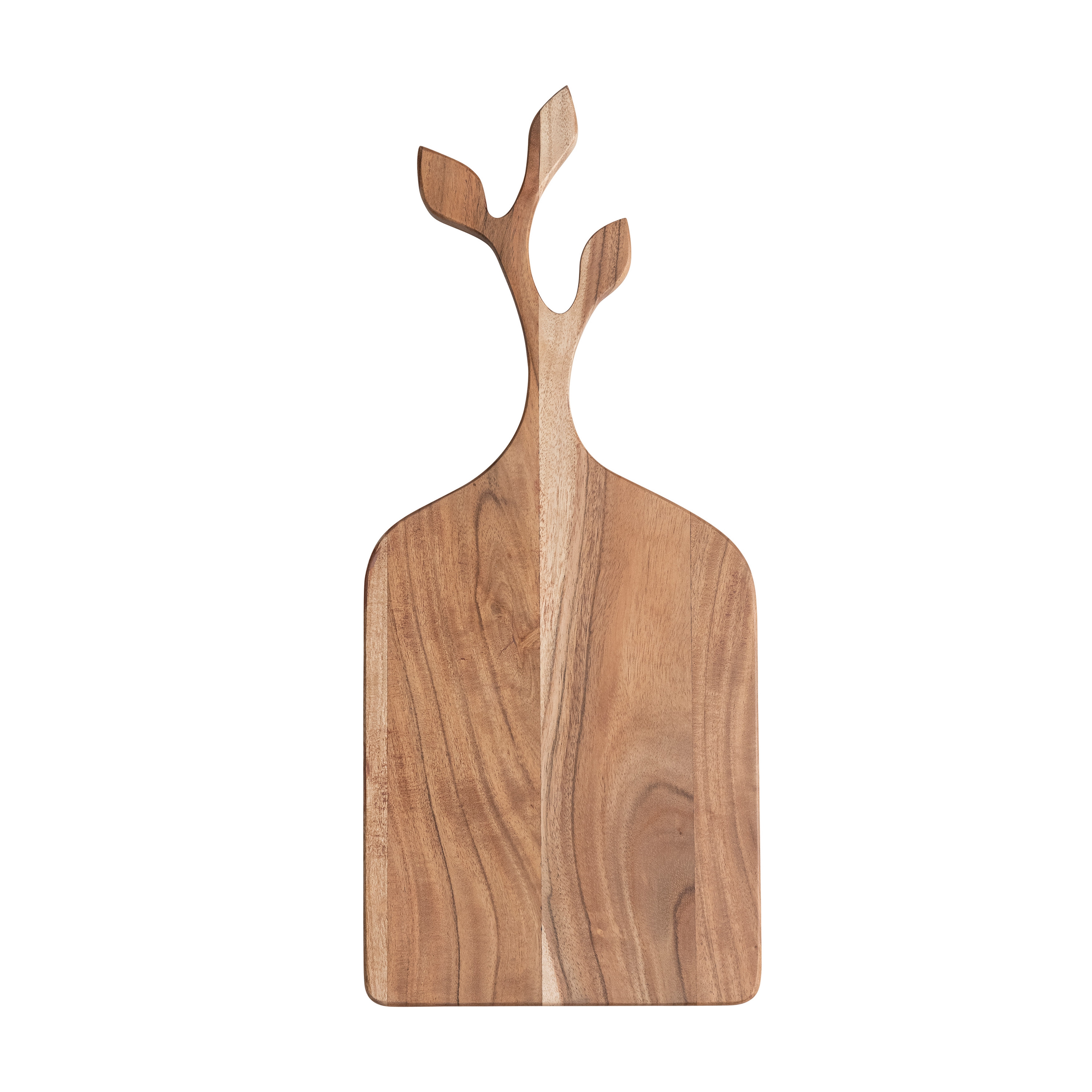 Large Acacia Wood Cheese Slicer and Cutting Board with Branch Shape Design Handle, Natural - Image 0
